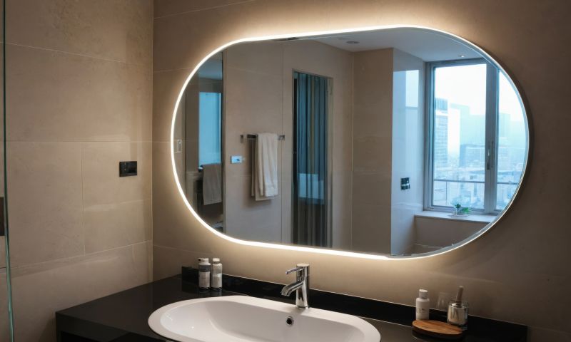 Backlit Mirror and Vanity Area
